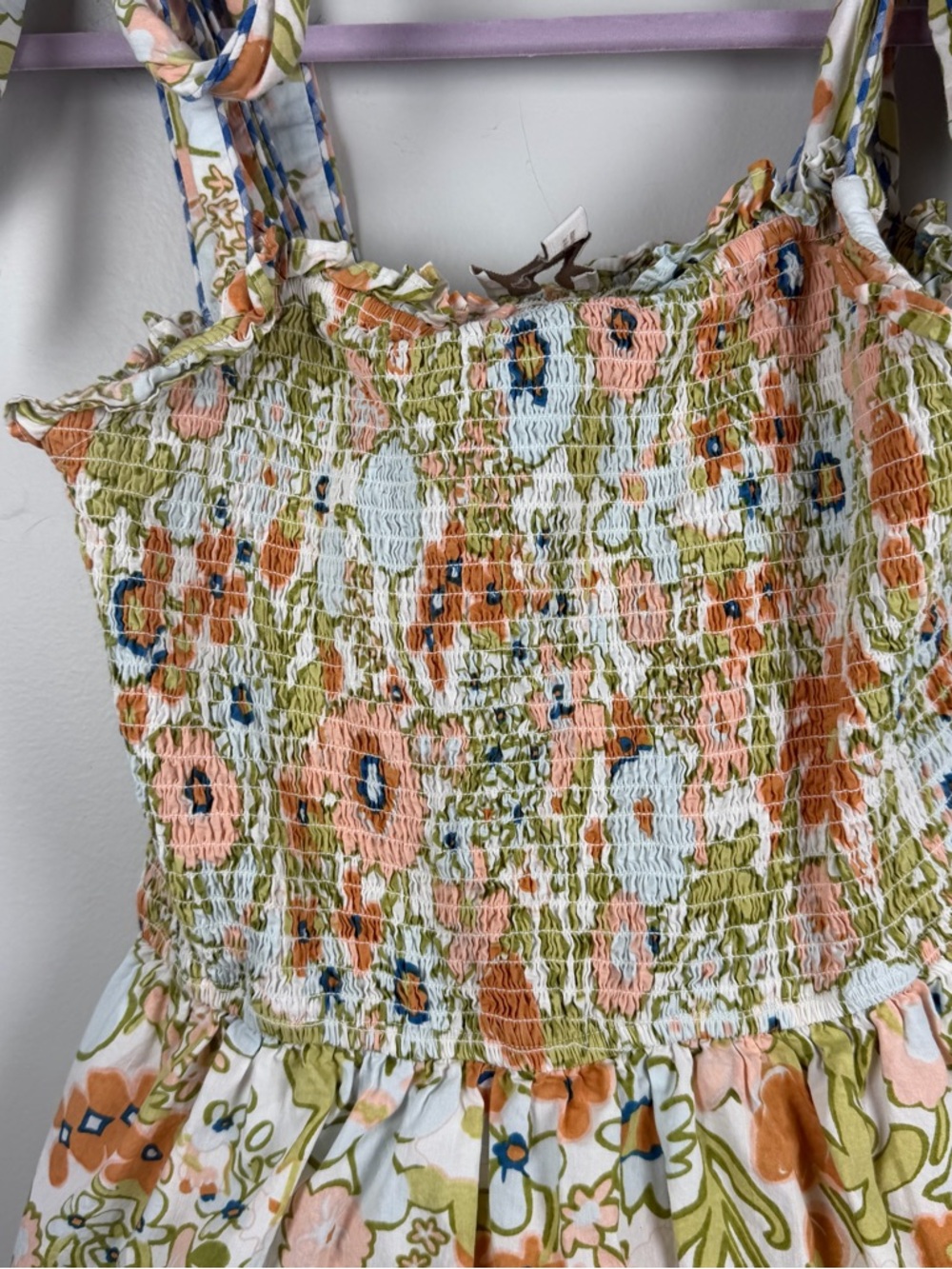 Cleobella Tamara Mini Tank Dress in Retro Floral Medium Smocked Festival Summer - Picture 3 of 11
